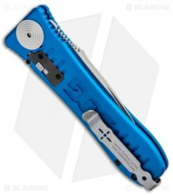 SOG Knives Spec Elite I Automatic Knife Blue (3.5" Satin) SE-51BU -Adventure Knife Shop SOG Knives Spec Elite I Auto Blue Satin SE 51BU BHQ 92925 jr side