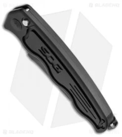 Adventure Knife Shop -Adventure Knife Shop SOG TAC Automatic Knife Drop Point 3.5 Black ST 06 BHQ 6208 LS Spine
