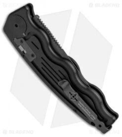 SOG-TAC Clip Point Automatic Knife (3.5" Black) ST-02 -Adventure Knife Shop SOG TAC Clip Point Black ST 02 BHQ 7512 jr side