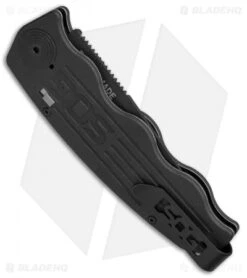 SOG Tac Ops Automatic Knife Black Canvas Micarta (3.5" S35VN Black) -Adventure Knife Shop SOG Tac Ops Auto Black Canvas Micarta Black TO1011 BX BHQ 52251 jr side