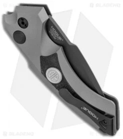 Hogue Sig Sauer EX-A05 Spear Point Automatic Knife Gray (3.5" Black) 36532 -Adventure Knife Shop Sig Knives EX A05 Spear Point FDE SW BHQ 84601 er side jr