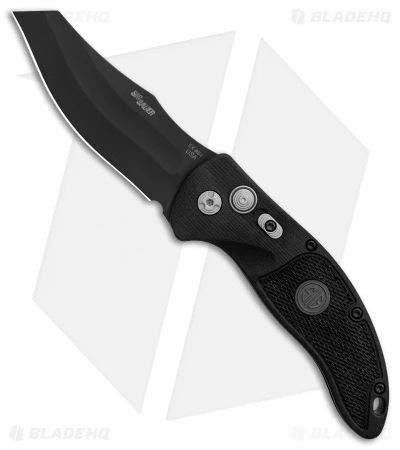 Hogue Sig Sauer EX-A04 Wharncliffe Automatic Knife Black G-10 (3.5" Black) 36422 -Adventure Knife Shop Sig Tactical EX A04 Wharncliffe Black Tumbled BHQ 84598 er