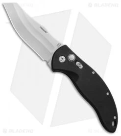 Hogue Knives EX-A04 Wharncliffe Automatic Knife Black (4" Tumbled) 34406