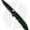 Piranha Mini Predator Green Tactical Automatic Knife (3.5" Black Plain)