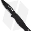 Piranha Amazon Tactical Black Automatic Knife (3.45" Black Serr)