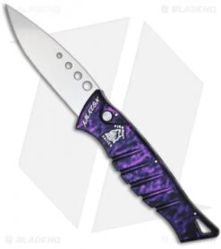 Piranha Amazon Automatic Knife Plum (3.45" Mirror)