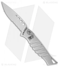 Piranha Silver Amazon Automatic Knife (3.5" Serr)