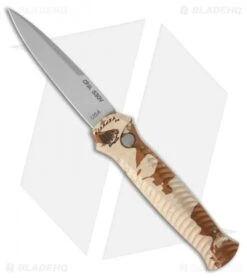 Piranha Mini-Guard Tactical Desert Camo Automatic Knife (2.9" Bead Blast)