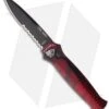 Piranha Mini-Guard Red Tactical Automatic Knife (2.9" Black Serr)