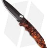 Piranha Predator Orange Tactical Automatic Knife (4.1" Black Plain)