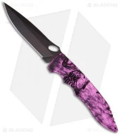 Piranha Predator Plum Tactical Automatic Knife (4.1" Black)