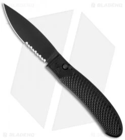 Piranha Toxin Automatic Knife Black (3.75" Black Serr)