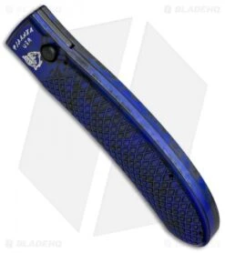 Piranha Toxin Automatic Knife Blue (3.75" Black Serr) -Adventure Knife Shop piranha toxin blue tactical ser bottom cm 1