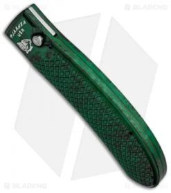 Piranha Toxin Automatic Knife Green (3.75" Mirror Serr) -Adventure Knife Shop piranha toxin green mirror ser bottom cm