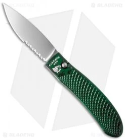 Piranha Toxin Automatic Knife Green (3.75" Mirror Serr)