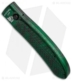 Piranha Toxin Automatic Knife Green (3.75" Black) -Adventure Knife Shop piranha toxin green tactical ser bottom cm