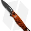 Piranha Amazon Automatic Knife Burnt Orange Tactical (3.45" Black Serr)