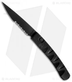 Piranha Virus Automatic Knife Black (3.25" Black Serr)