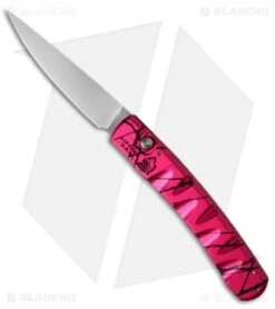 Piranha Virus Automatic Knife Pink (3.25" Mirror)