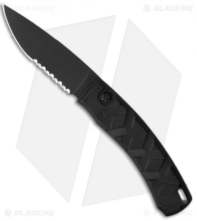 Piranha X Automatic Knife Tactical (3.3" Black Serr) 1 Piranha X Automatic Knife Tactical (3.3" Black Serr)