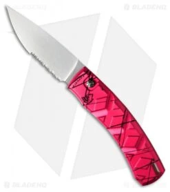 Piranha X Automatic Knife Pink (3.3" Mirror Serr)