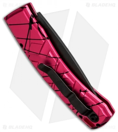 Piranha X Automatic Knife Pink Tactical (3.3" Black) 2 Piranha X Automatic Knife Pink Tactical (3.3" Black) - Image 2