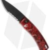 Piranha X Automatic Knife Red Tactical (3.3" Black Serr)