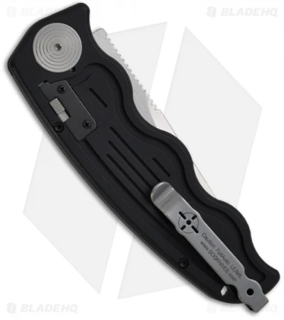 SOG-TAC Automatic Knife Clip Point Black Aluminum (3.5" Satin) ST-01 2 SOG-TAC Automatic Knife Clip Point Black Aluminum (3.5" Satin) ST-01 - Image 2