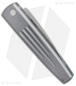 Vintage Benchmade 1000S Auto Spike Automatic Knife Pewter (3.6" Satin Serr) -Adventure Knife Shop vintage benchmade 1000S spike pewter BHQ 37811 er side