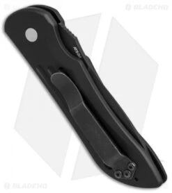 Vintage Benchmade 9500SBT Mini-Auto Stryker Automatic Knife (2.9" Black Serr) -Adventure Knife Shop vintage benchmade mini auto stryker black serr 9500sbt BHQ 37218 er side